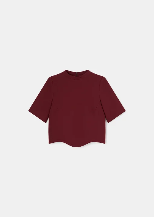 Top Tilda bordeaux en toile double