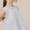 Top Tokono bleu clair en denim