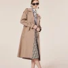 Trench-coat Ivan beige en gabardine de coton