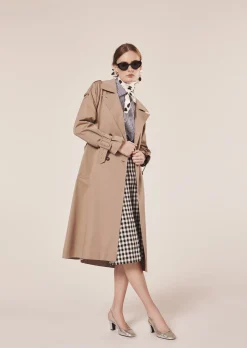 Trench-coat Ivan beige en gabardine de coton