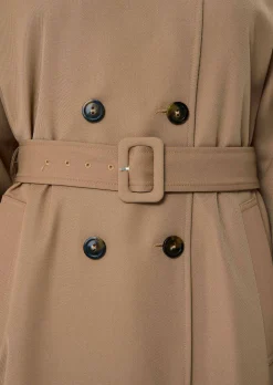 Trench-coat Ivan beige en laine mélangée