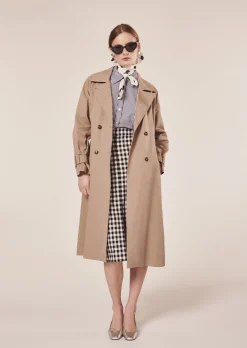 Trench-coat Ivan beige en gabardine de coton