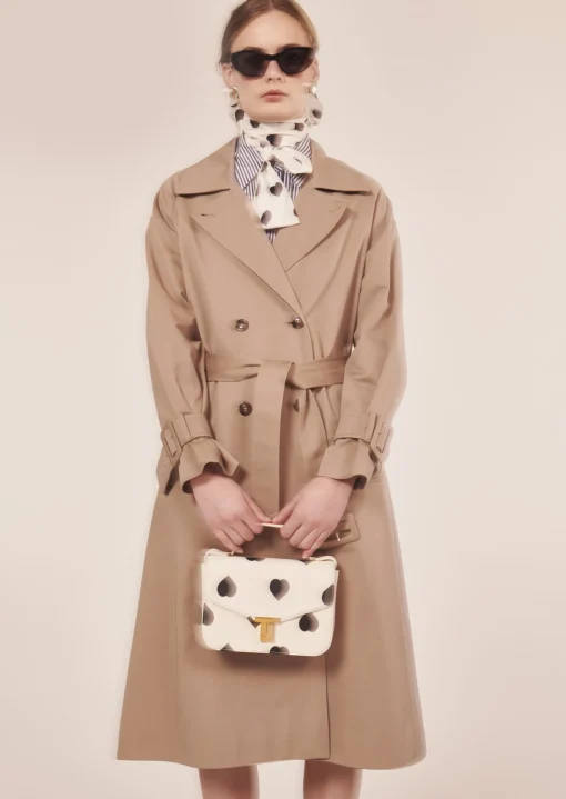 Trench-coat Ivan beige en gabardine de coton