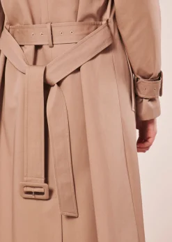 Trench-coat Ivan beige en gabardine de coton