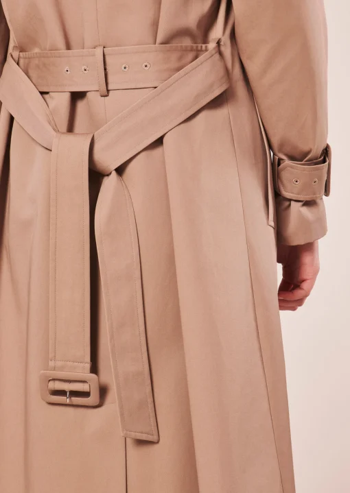 Trench-coat Ivan beige en gabardine de coton
