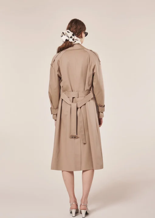 Trench-coat Ivan beige en gabardine de coton