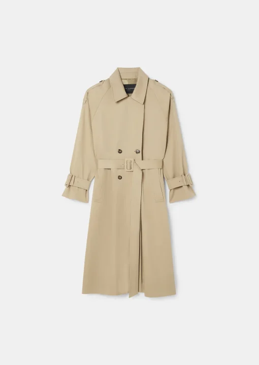 Trench-coat Ivan beige en gabardine de coton