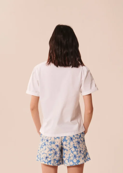 T-shirt Tampa blanc en coton