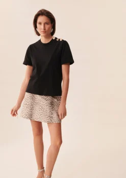 T-shirt Tampa noir en coton