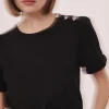 T-Shirt Tampa noir en jersey