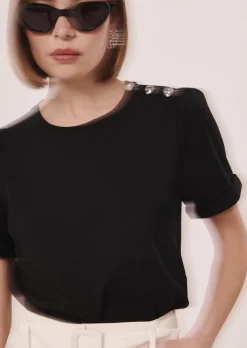 T-Shirt Tampa noir en jersey