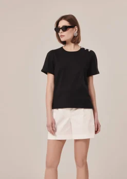 T-Shirt Tampa noir en jersey