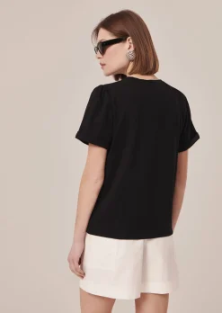 T-Shirt Tampa noir en jersey