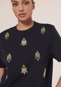 T-Shirt Tarabee bleu nuit en jersey