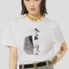 T-shirt Taragirl blanc en jersey double
