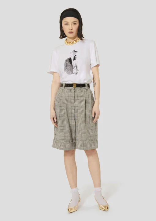 T-shirt Taragirl blanc en jersey double
