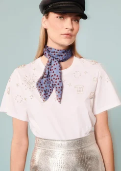 T-shirt Taralove blanc en jersey