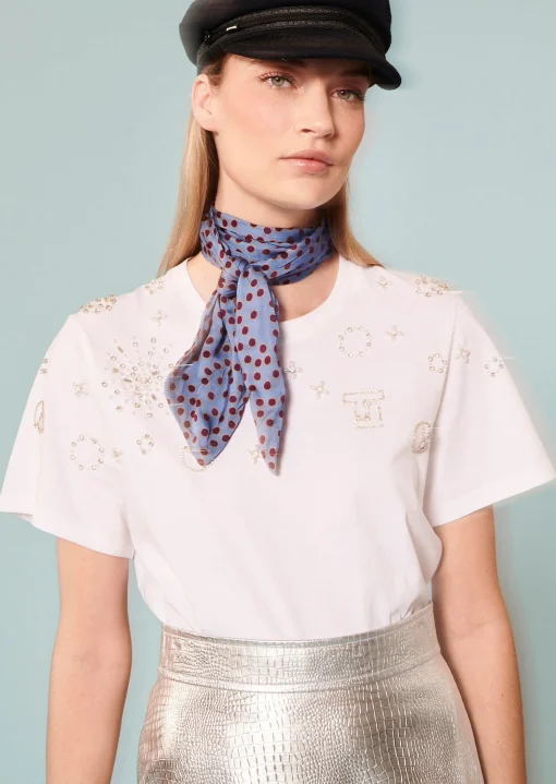 T-shirt Taralove blanc en jersey
