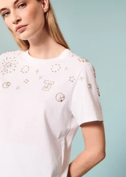 T-shirt Taralove blanc en jersey