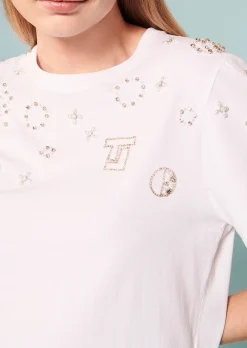 T-shirt Taralove blanc en jersey