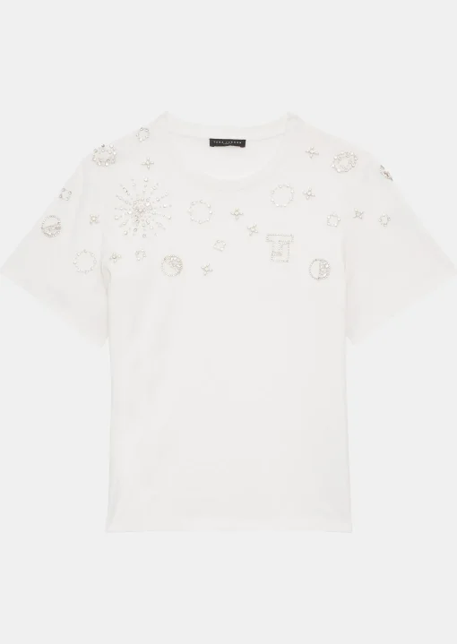 T-shirt Taralove blanc en jersey