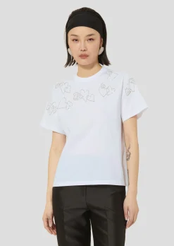 T-shirt Taramour blanc en jersey brodé