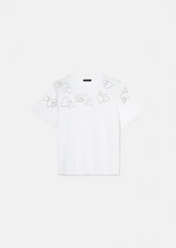 T-shirt Taramour blanc en jersey brodé