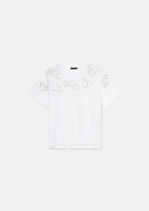 T-shirt Taramour blanc en jersey brodé