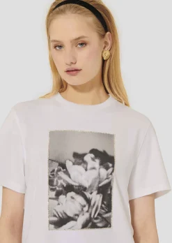 T-shirt Taratulip blanc en jersey double