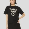 T-shirt Trefle noir en coton double face