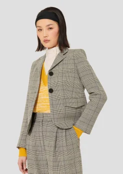 Veste Valensola grise à motif prince-de-galles