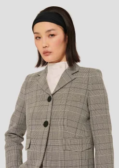 Veste Valensola grise à motif prince-de-galles