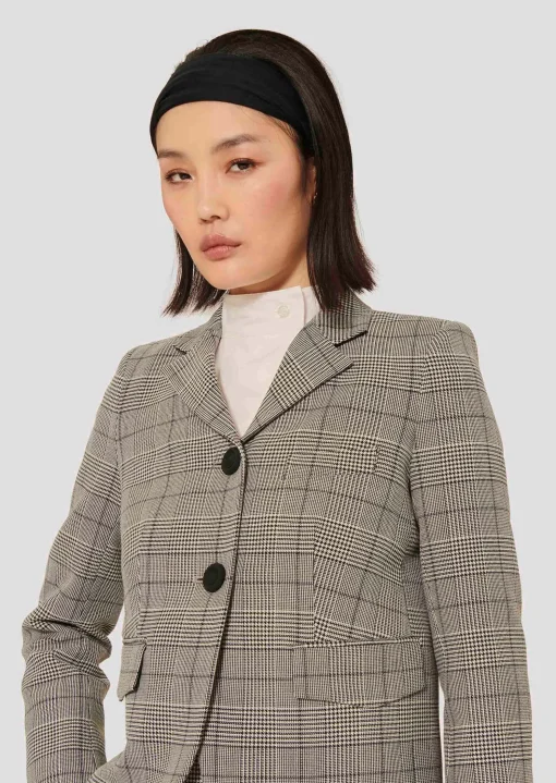 Veste Valensola grise à motif prince-de-galles