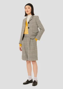 Veste Valensola grise à motif prince-de-galles