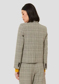 Veste Valensola grise à motif prince-de-galles