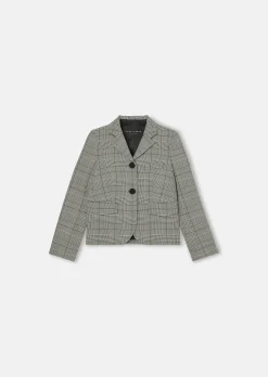 Veste Valensola grise à motif prince-de-galles
