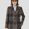 Veste Valson bleu nuit en tartan