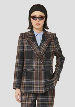 Veste Valson bleu nuit en tartan