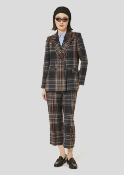 Veste Valson bleu nuit en tartan