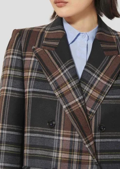 Veste Valson bleu nuit en tartan
