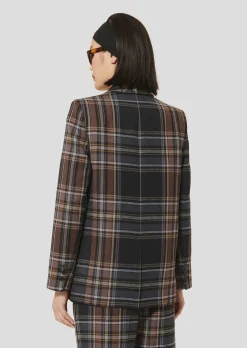 Veste Valson bleu nuit en tartan