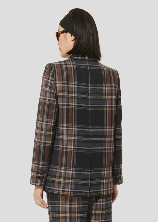 Veste Valson bleu nuit en tartan