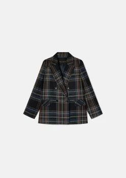Veste Valson bleu nuit en tartan