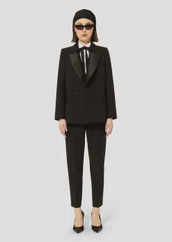 Veste Valson noire en toile tailleur