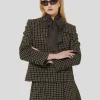 Veste Vannie noire à carreaux