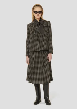 Veste Vannie noire à carreaux