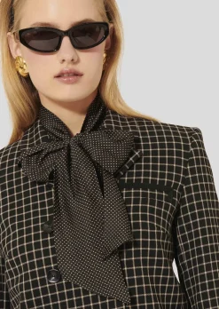 Veste Vannie noire à carreaux