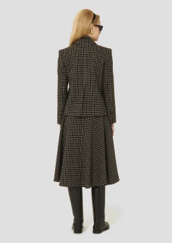 Veste Vannie noire à carreaux