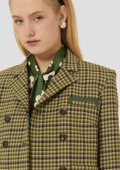 Veste Vannie verte en tartan