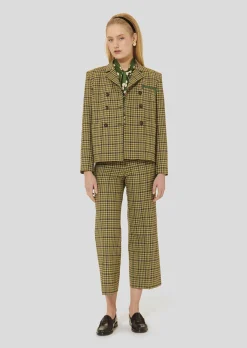 Veste Vannie verte en tartan